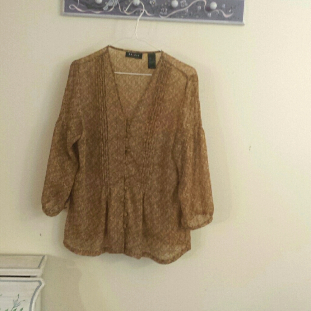 Axcess long sleeve button down tunic